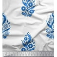 thumbnail image 1 of Soimoi Rayon Fabric Leaves & Floral Block Printed Craft Fabric by The Yard 56 Inch Wide, 1 of 3