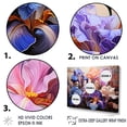 thumbnail image 3 of Designart "Wild Expressions: Fierce Purple And Pink Irises" Irises Floater Framed Wall Art Prints, 3 of 5