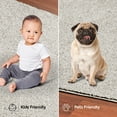 thumbnail image 6 of Furnishmyplace Modern Plush Solid Color Rug - Pet Friendly, Made in USA, Off White Area Rugs 4' x 5', 6 of 12