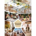 thumbnail image 5 of Lemon Eucalyptus Table Cloth, Farm Flower Fruit Country Boho Summer Waterproof Tablecloth for Rectangle Tables, Reusable Washable Fabric Table Cover for Restaurant Kitchen Dining Tables 52"x70", 5 of 6
