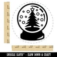 thumbnail image 2 of Christmas Tree in Snowglobe Self-Inking Rubber Stamp Ink Stamper - Black Ink - Large 1-1/2 Inch, 2 of 7
