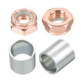 thumbnail image 4 of Uxcell Skateboard Truck Hardware Kit, Skateboard Truck Lock Nuts Axle Washers Spacer Speed Rings Set, Silver Black Brown, 4 of 5