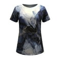 thumbnail image 2 of Patlollav Tops for Womens O-Neck Print Short Sleeve T-Shirt Casual Loose Blouse, 2 of 6