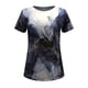 thumbnail image 4 of Pntutb - Camiseta de manga corta con estampado de cuello redondo para mujer, blusas sueltas informales Pntutb Pntutb-4575, 4 of 5