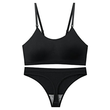 

Casual Underwear! MIARHB Women s Sexy Back Adjustable Removable without Steel Ring Black Large