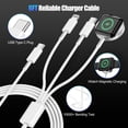 thumbnail image 3 of Cargador Kitminun 3 en 1 USB C magnético para Apple Watch y iPhone, 3 of 7