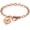 Rose Gold, variant on Stainless Steel Zircon Heart Toggle Clasp Link Bracelet for Women, Silver/Rose/18K Gold Plated Romantic Jewelry Gift