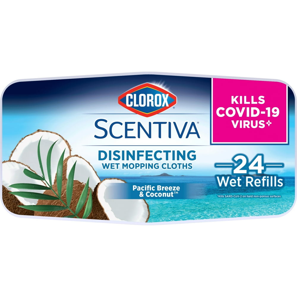 Clorox Scentiva Disinfecting Wet Mopping Cloths, Pacific Breeze