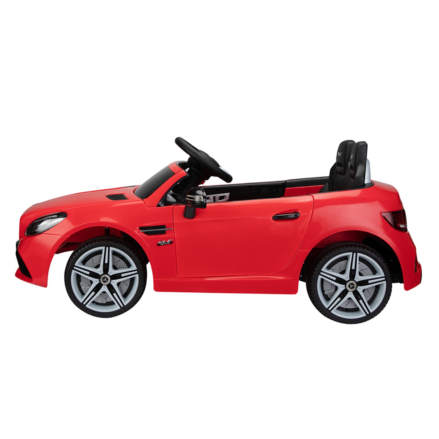 CIPACHO Licensed Benz, 12V Electric Kids Ride On Car for Ages 3-6, LED Head Lights, Safe Belt, Double Doors, 2 Speeds, Red