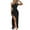Black, variant on High Slit Bodycon Dress, Single Shoulder Strap Design for a Bold Look, Perfect Festive Dress for Dances, Galas, and Special Evening Events. Black M