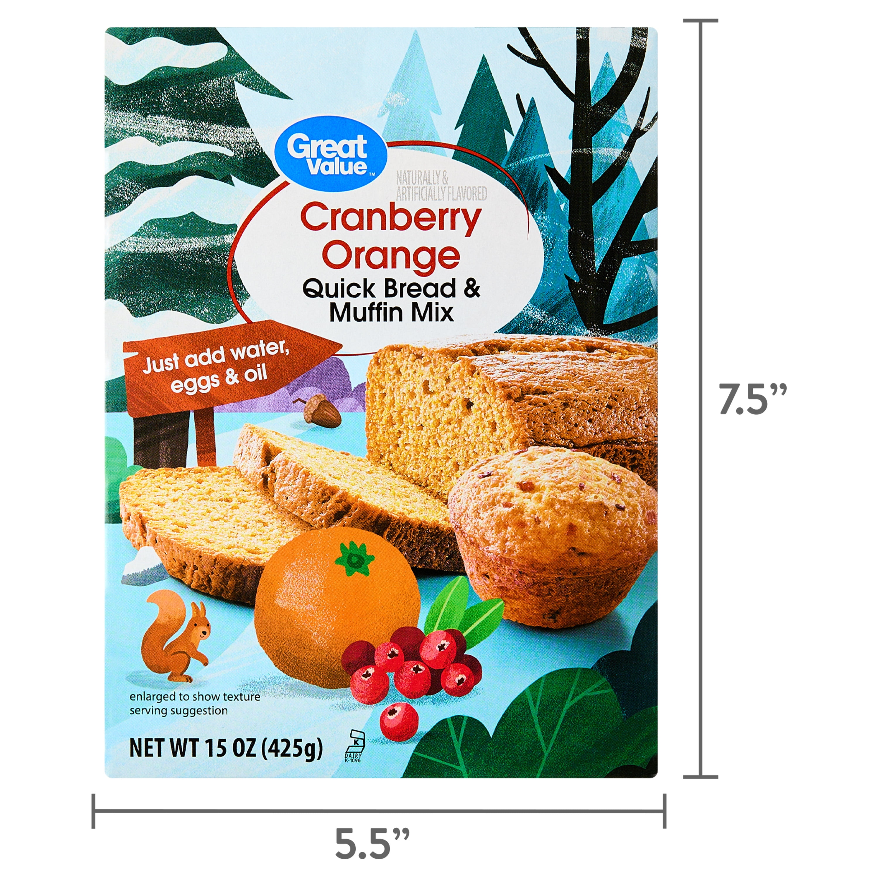 Great Value Cranberry Orange Muffin and Quick Bread Mix, 15 oz