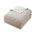 thumbnail image 3 of My Texas House Kourtney Adult 2-Piece Taupe Floral Reversible Cotton Quilt Set, Twin XL, 3 of 7