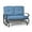 Blue, variant on Barara King Swing Glider Chair, 2 Seats Outdoor Swing Glider Chair with Comfortable Cushions-Blue, Sliding Rocker Double Seat Suitable for Backyard, Garden, Poolside, Lawn