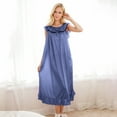 thumbnail image 7 of Royisotas Womens Nightgowns Soft Blue Sleepwear Silky Plus Size Summer Nightshirt for Juniors, 7 of 7