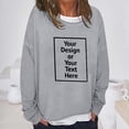thumbnail image 4 of WEAIXIMIUNG Sweatshirts pour Femmes Col Rond Décontracté Couleur Unie Diy Coupe Ample Pull Confortable et Élégant, 4 of 9