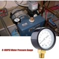 thumbnail image 2 of Water Pressure Gauge, 0-100PSI 1/4'' Well Pump Pool Spa Filter Water Pressure Gauge Brass Socket Connection, 2 of 6