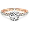 thumbnail image 4 of 5 Carat IGI Certified Round Shape Lab Grown Diamond Engagement Ring | 14K Rose Gold | Claire Full Eternity Diamond Ring | FG-VS1-VS2 Quality Friendly Diamonds, 4 of 5