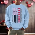 thumbnail image 2 of Valentines Day Sweatshirt for Men Oversize Long Sleeve Crew Neck Casual Love Heart Print Gifts For Him, 2 of 4