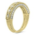 thumbnail image 2 of Dazzlingrock Collection 0.40 Carat (ctw) 14K Round Diamond Vintage Style Millgrain Wedding Stackable Band, Yellow Gold, Size 9, 2 of 4