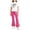 Hot Pink, variant on THDHVS Girls Fall Outfits,Girls Heart Print Round Neck Short Sleeve Top Stretchy Flared Pants Casual 2 Piece Set,Girls' Clothing Sets Black 3-4 Years