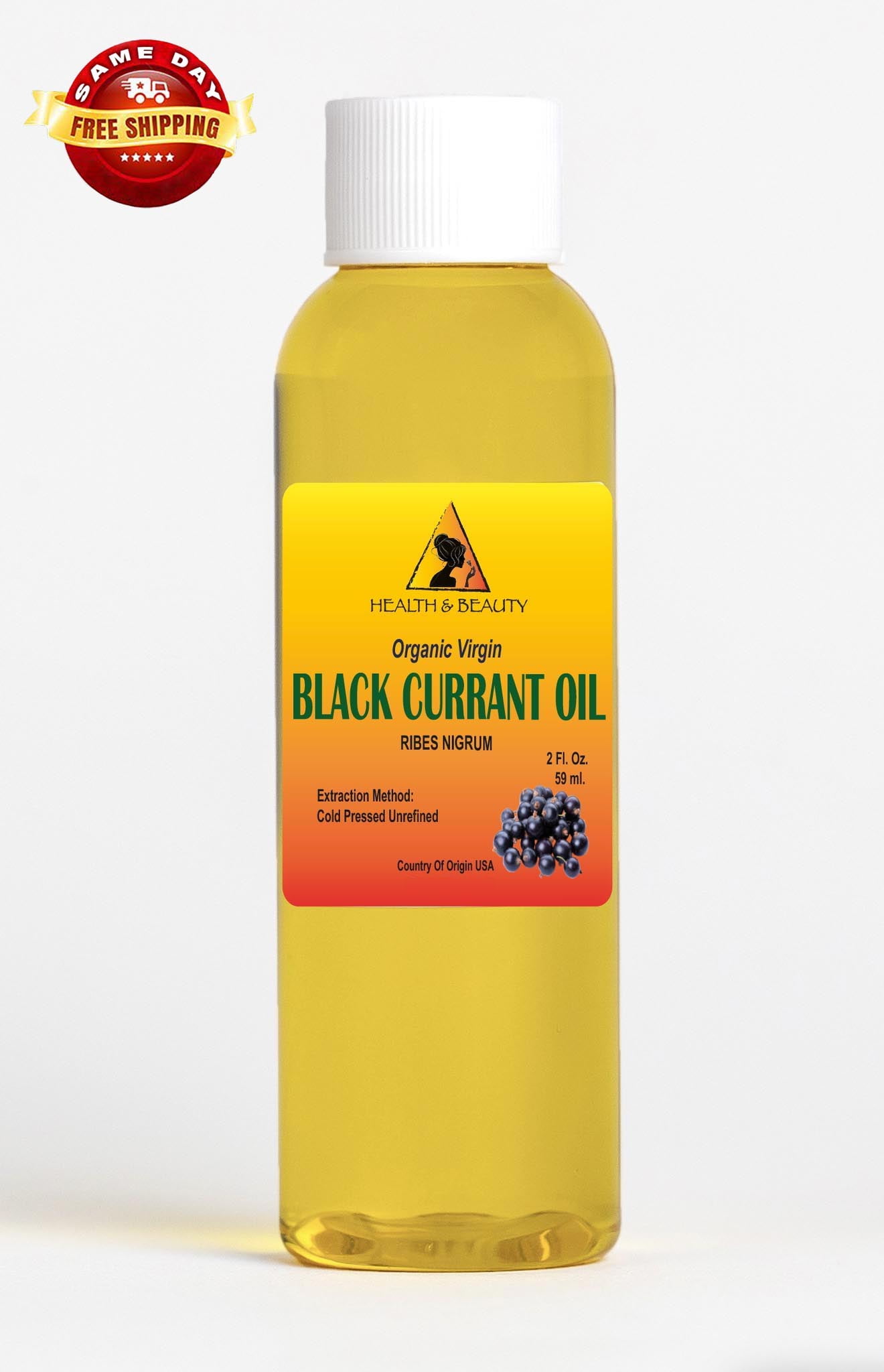 Black Currant Seed Oil Unrefined Virgin Organic 15 GLA Cold Pressed