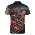 thumbnail image 5 of Oulette, Gambling,dice,casino Men Zipper T-shirt Summer Casual Short Sleeve T-shirt Top, 5 of 7
