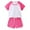 Hot Pink, variant on CYRBOKO Girls Outfit Sets, Short Sleeve 2 Pieces Summer T-shirts and Shorts Set Purple Size 8T