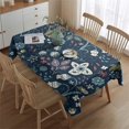 thumbnail image 2 of Pioneer Flower Floral Print Pattern Rectangle Tablecloth 60"x84",Waterproof Polyester Rectangle Table Cloth, Wipeable Spillproof Polyester Tablecloth for Dining, Camping, Indoor and Outdoor, 2 of 5
