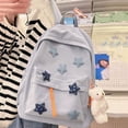 thumbnail image 4 of Mochila de estilo lindo para niñas, hecha en casa, con forma de estrella de cinco puntas, mochila para estudiantes universitarios que combina con todo, mochila para escuela secundaria para mujeres, 4 of 5
