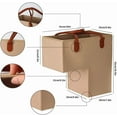 thumbnail image 2 of Stair Basket with Leather Handles,Premium Felt Staircase Baskets for Carpeted and Wooden Stairs,Stair Step Storage Organizer for Home and Office Decor (Mocha), 2 of 12