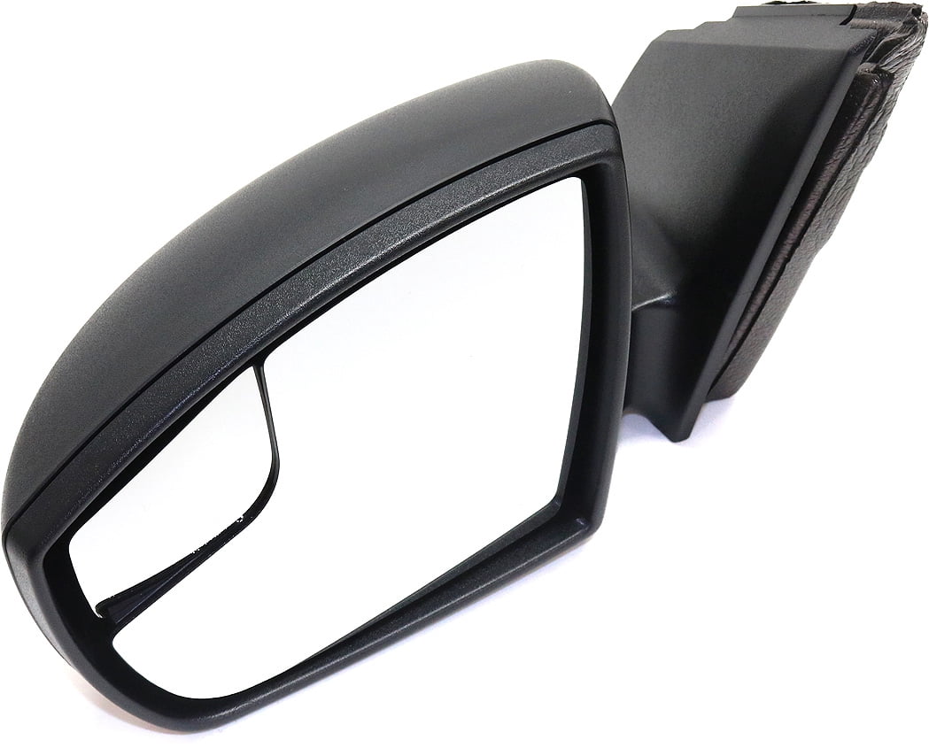 Mirror Compatible With 2012-2014 Ford Focus Left Driver Side w/ Blind Spot Corner Glass Textured Black Kool-Vue