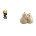 thumbnail image 1 of Estatua De Mujer Africana, Adorno De Mesa, Soporte Para Libros Con Forma De Pera, Sujetalibros De Cerámica, Regalo Para Decoración Del Hogar, Centro De Mesa, Figura De Resina, Escultura, 1 of 8