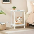 thumbnail image 4 of Side Table with Charging Station, End Table with USB Port and Outlets, Nightstand with 2-Layer Storage Shelves for Small Spaces, Living Room, Bedroom, White WW09UBZ01, 4 of 9