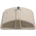 thumbnail image 4 of Ceramic Bathroom Sink - Pure White Rectangle Deep Bowl With Overflow, Low Water Absorption, Fashionable Lavatory Basin Porcelain Ceramic, Acid Resistance For Vanity Decoration, 4 of 7
