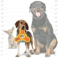 thumbnail image 6 of DuraForce Jr TriangleRing Tiger Orange-Yellow Durable Woven Fiber Squeaky Dog Toy, 6 of 8