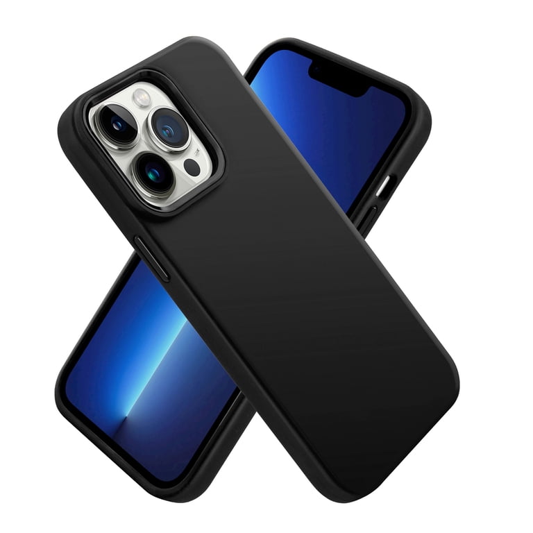 For Apple iPhone 16 Pro (6.3") Hybrid Liquid Silicone Rubber with Metal  Buttons and Camera Edges Protective Shockproof Slim Cover ,Xpm Phone Case [  Black ] - Walmart.com