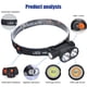 thumbnail image 2 of Ndcxsfigh XPE LED Faro Al Aire Libre Campamento Pesca USB Recargable Impermeable Faro, 2 of 9
