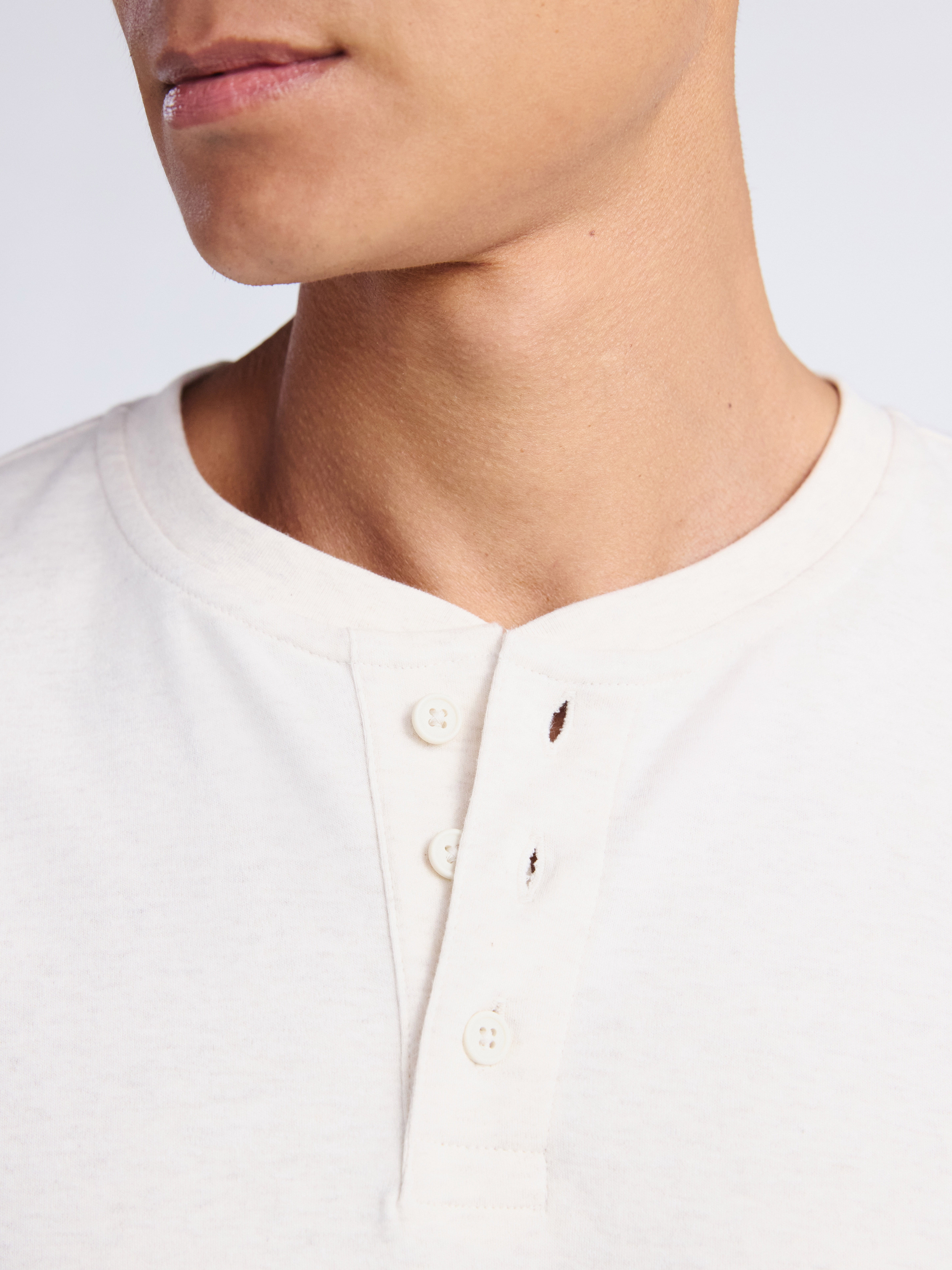 Free Assembly Men's Cotton Henley Shirt with Short Sleeves, Sizes XS-3XL