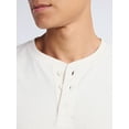 thumbnail image 4 of Free Assembly Men's Cotton Henley Shirt with Short Sleeves, Sizes XS-3XL, 4 of 5