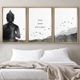 thumbnail image 2 of IDEA4WALL Framed Canvas Print Wall Art Set Buddha Mountain Bird Motivational Typography Nature Cultural Art Contemporary Decorative for Living Room, Bedroom, Office - 24"x36"x3 Natural, 2 of 5
