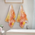 thumbnail image 4 of Maple Autumn Leaves Hand Towels 2 PCS, Glistening Fall Landscape Kitchen Towel Ultra Soft and Highly Absorbent,Decorative Fingertip Face Towel for Bathroom Hotel, 28.3"x14.4", 4 of 6