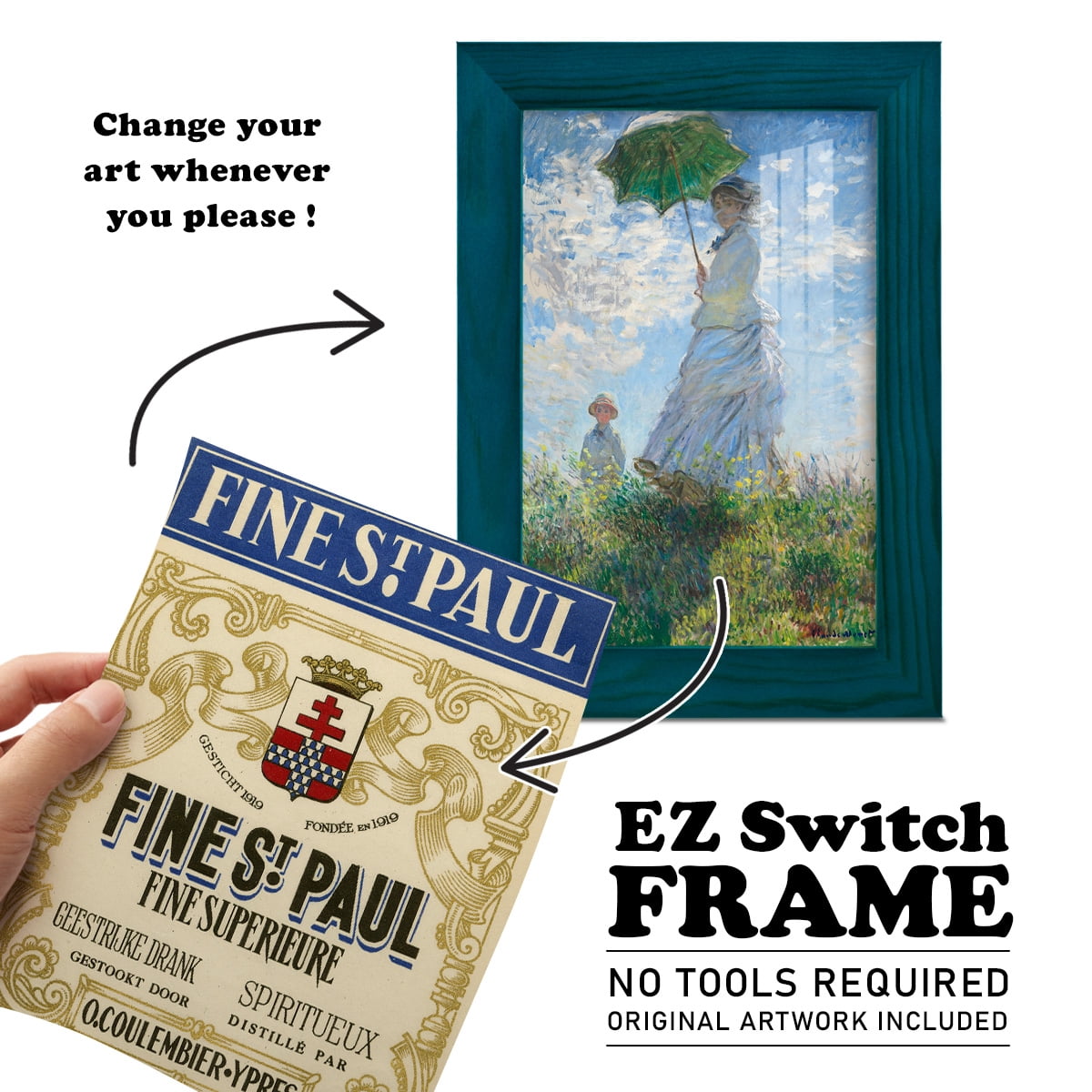 Fine St. Paul -Framed Print w/glass-Ocean Blue