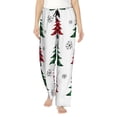 thumbnail image 2 of Goofa Buffalo Plaid Christmas Trees Printed Soft Pajama Pants for Women, Wide Leg Comfy Casual Lounge Yoga Pants-X-Large, 2 of 9