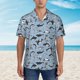 thumbnail image 2 of Fotbe Dolphins Camisa Hawaiana para Hombre Unisex – Camisa Casual de Verano con Botones de Manga Corta de Algodón y Lino,Large, 2 of 7