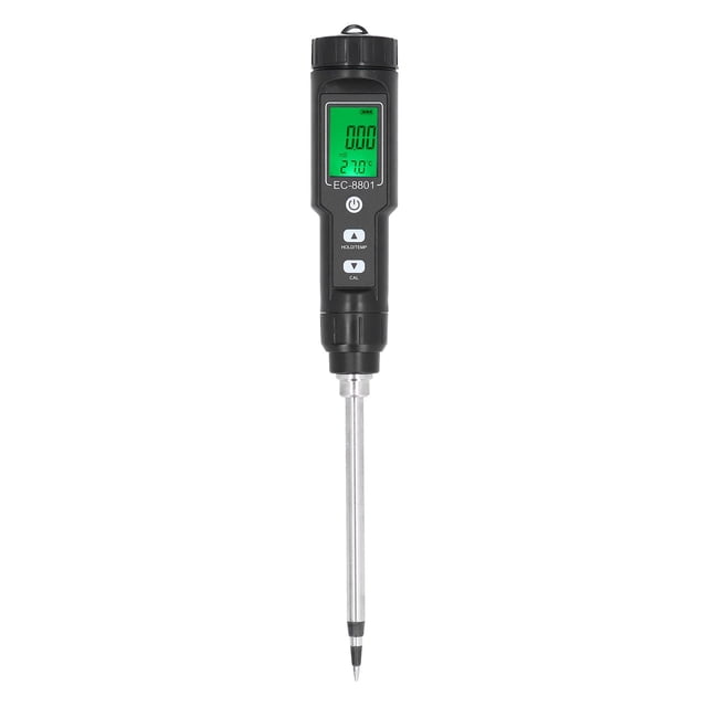 Medidor de suelo, probador de suelo Detector de suelo de temperatura EC Probador de suelo Salida de alta intensidad