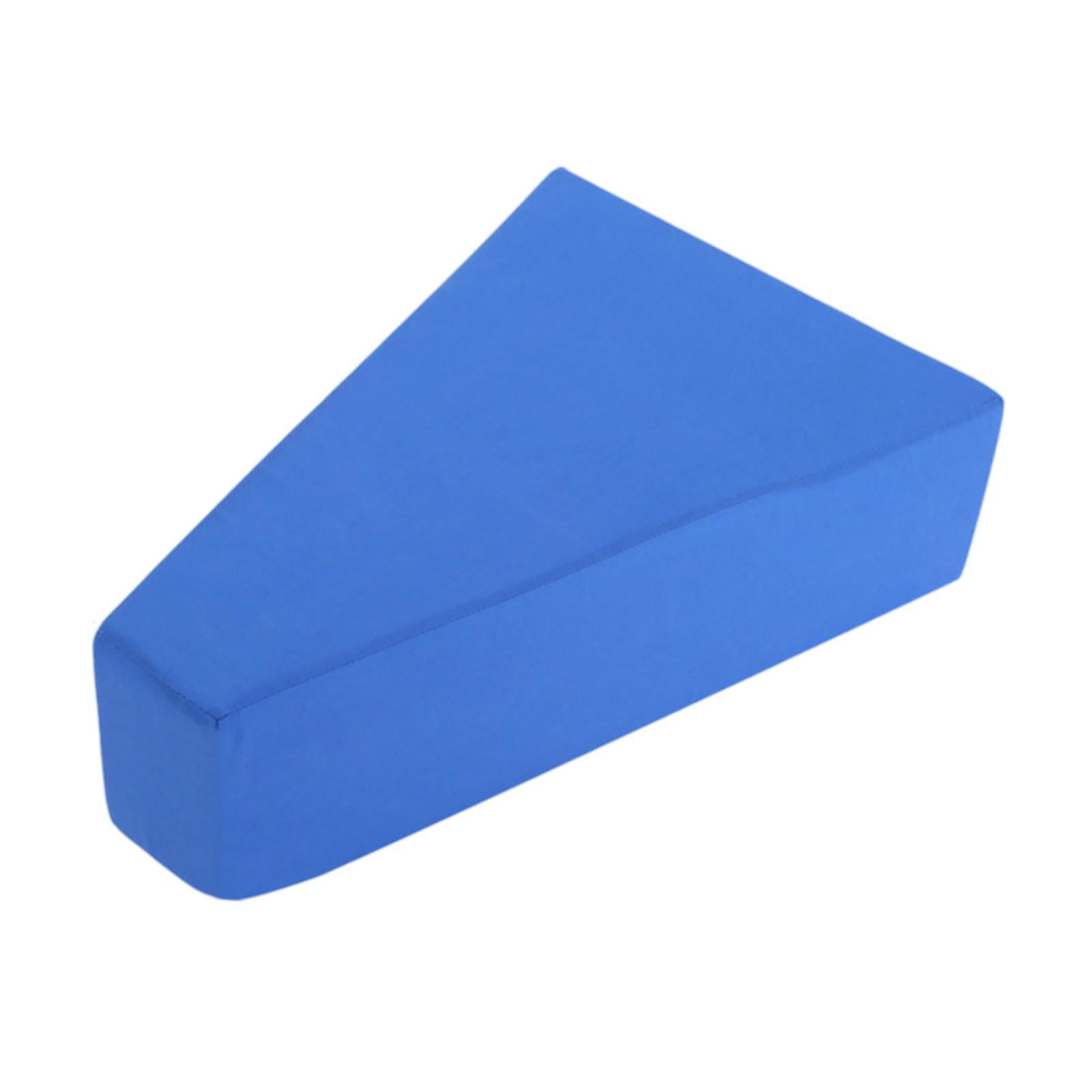 Wswqop Leg Elevating Pillow Ergonomic Trapezoid Foam Wedge Cushion Support Pad for Side Blue
