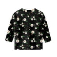 thumbnail image 4 of CCRFTGI Cute Shirts for Girls Size 6 3/4 Sleeve Sunflower Graphic Printed Clothes for Teen Girls Tee Tops Summer Trendy Soft Lightweight Crew Neck Shirts Multicolor 9-10 Years, 4 of 4