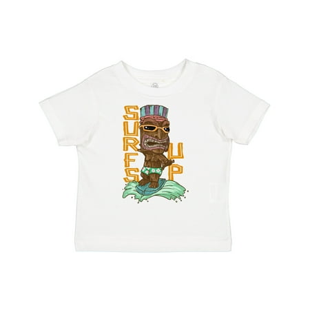 

Inktastic Vacation Tiki God on a Surfboard Surf s Up! Gift Toddler Boy or Toddler Girl T-Shirt
