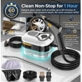 thumbnail image 3 of 2500W Steam Cleaner: Handheld High-Temperature Pressurized Steam Cleaner with 6 Adjustable Levels – Perfect for Kitchen, Bathroom, Car & Upholstery (White), 3 of 7