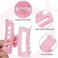 thumbnail image 2 of 4 Inch Big Hair Clips 6 Pcs claw clips for Thick Hair Large Rectangular Claw Clips for Women and Girls Big Nonslip Acrylic Banana Jaw Clips Hair Accessories, 2 of 4